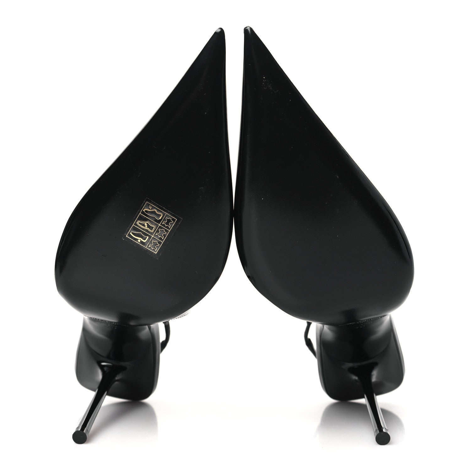 Saint Laurent Patent Calfskin Kiss 105 Slingback Pumps 40 Black 6 of 10
