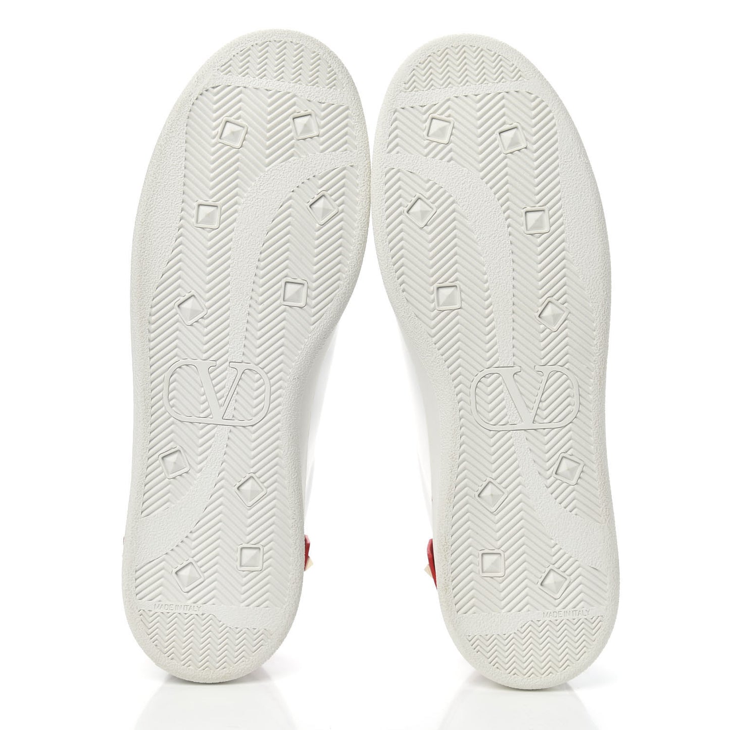 Calfskin Mens Backnet Sneakers 41 White Rosso Valentino