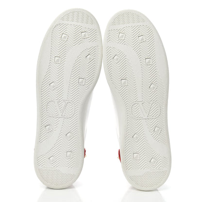 Valentino Garavani Calfskin Mens Backnet Sneakers 41 White Rosso Valentino 5 of 10