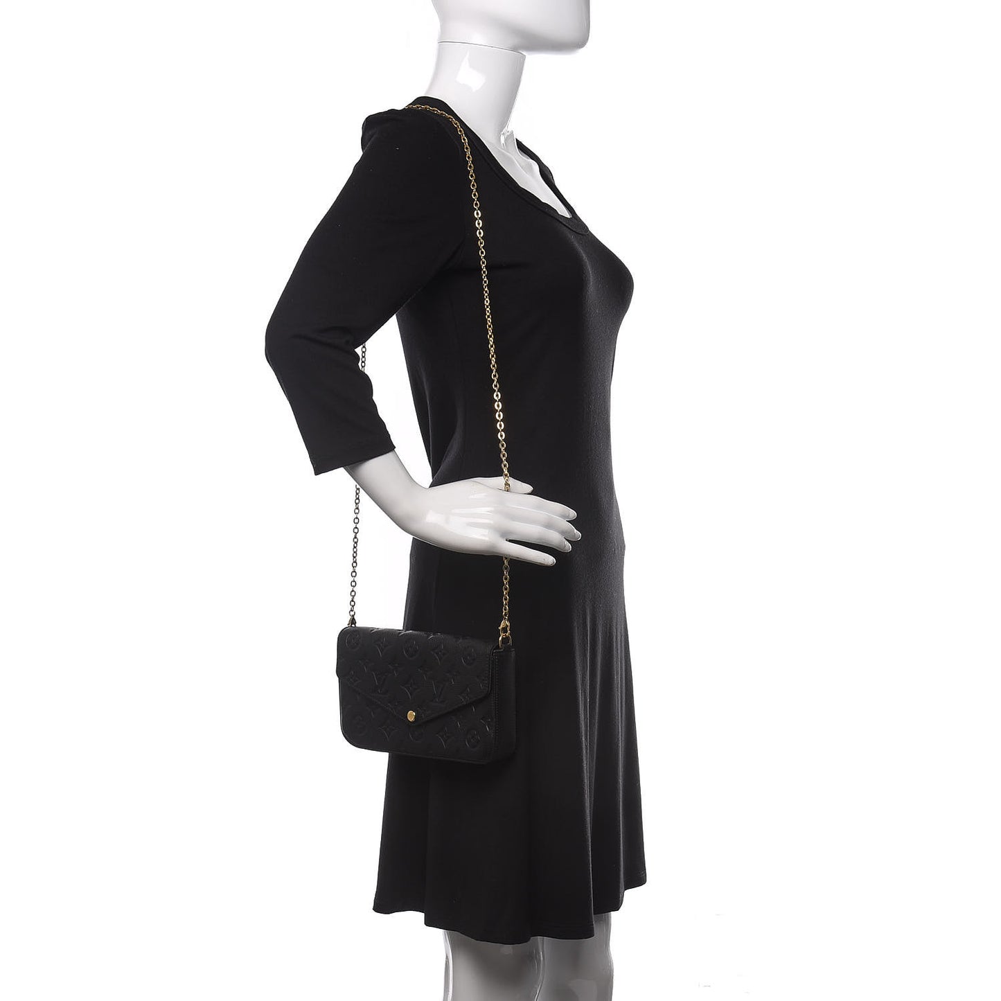 Empreinte Pochette Felicie Chain Wallet Black