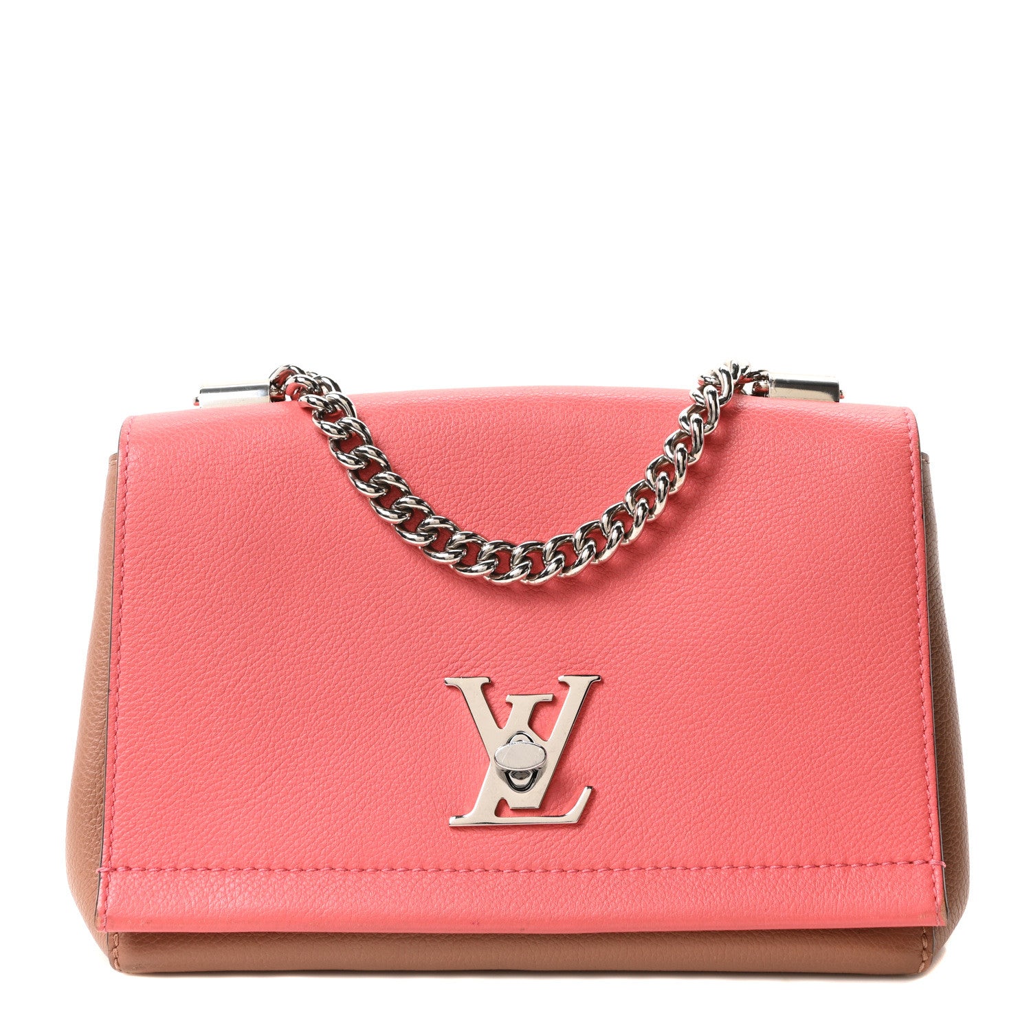 Louis Vuitton Calfskin Lockme II Chain Bag BB Rose Bruyere 1 of 9