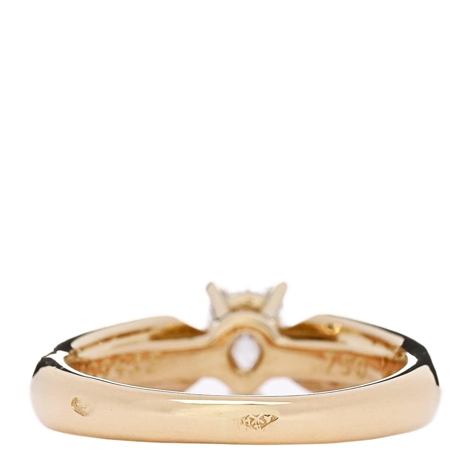 Cartier 18K Pink Yellow White Gold Diamond .36ct Pear Cut Trinity Engagement Ring 4 of 7