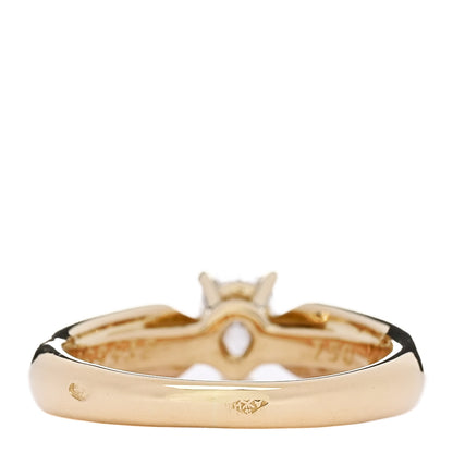 Cartier 18K Pink Yellow White Gold Diamond .36ct Pear Cut Trinity Engagement Ring 4 of 7