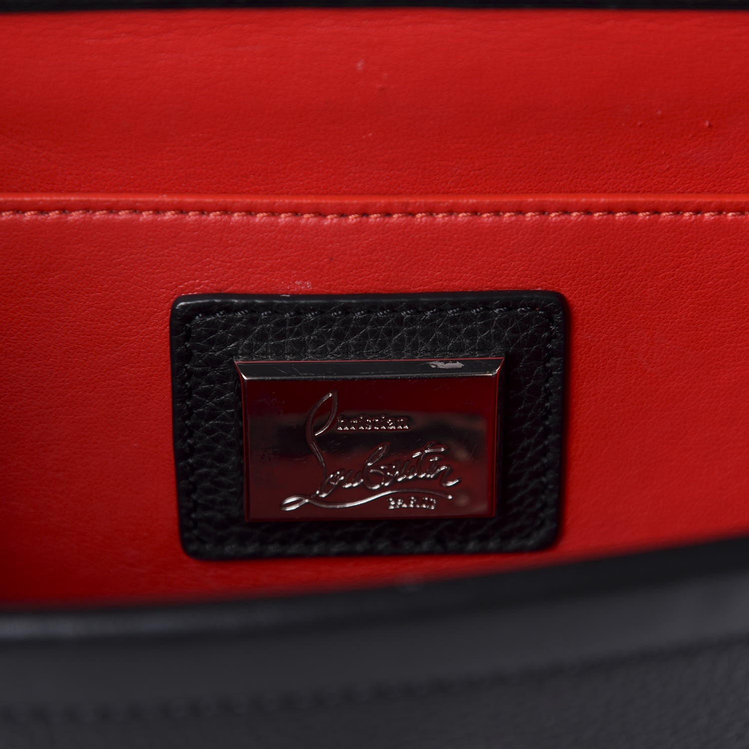 Christian Louboutin Pebbled Calfskin Small Rubylou Shoulder Bag Black 8 of 10