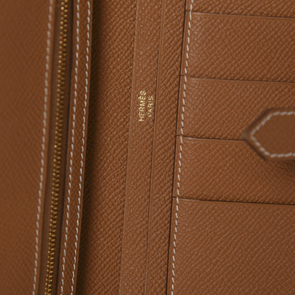 Hermes Epsom Bearn Gusset Wallet Gold 6 of 6