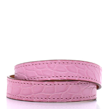Hermes Matte Alligator Kelly Double Tour Bracelet T2 5P Pink 3 of 6