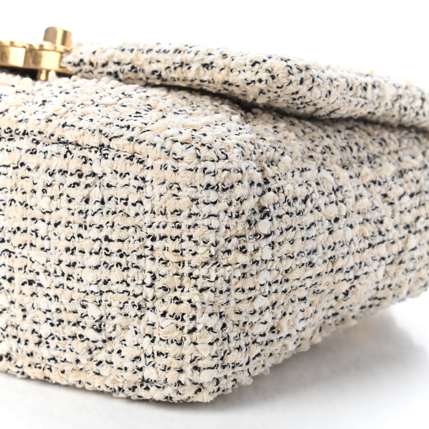 Chanel Tweed Quilted Medium Chanel 19 Flap Ecru Black 9 of 9