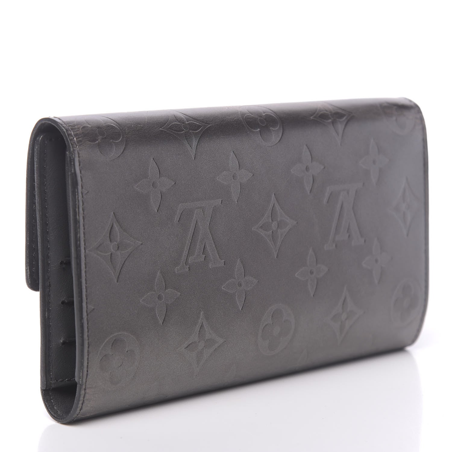 Louis Vuitton Mat Monogram Sarah Wallet Gris 3 of 8