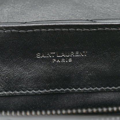 Saint Laurent Calfskin Y Quilted Monogram Monochrome Small Loulou Chain Satchel Black 8 of 13