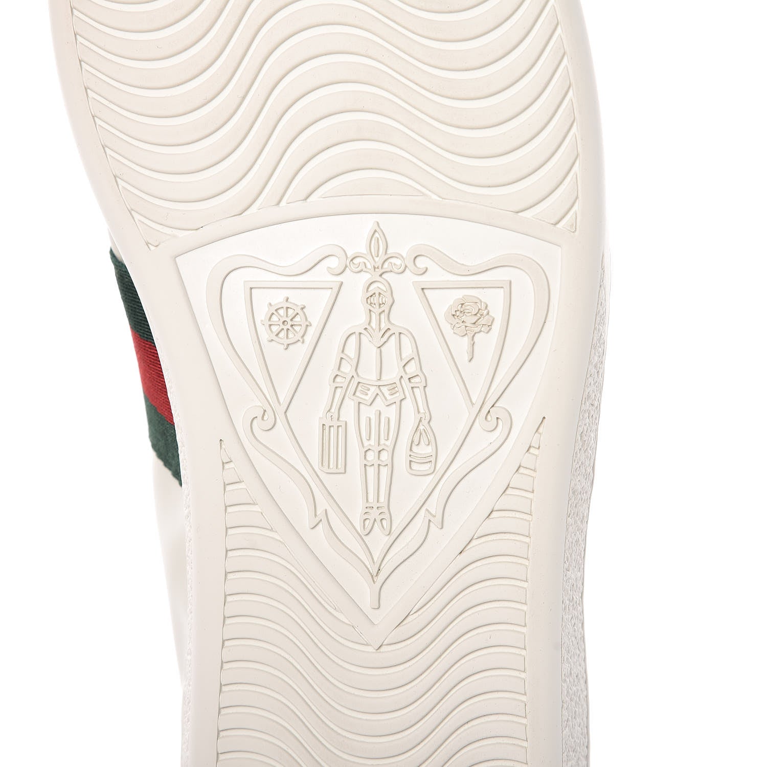 Gucci Calfskin Web Pearl Studded Ace Sneakers 38 White 9 of 12