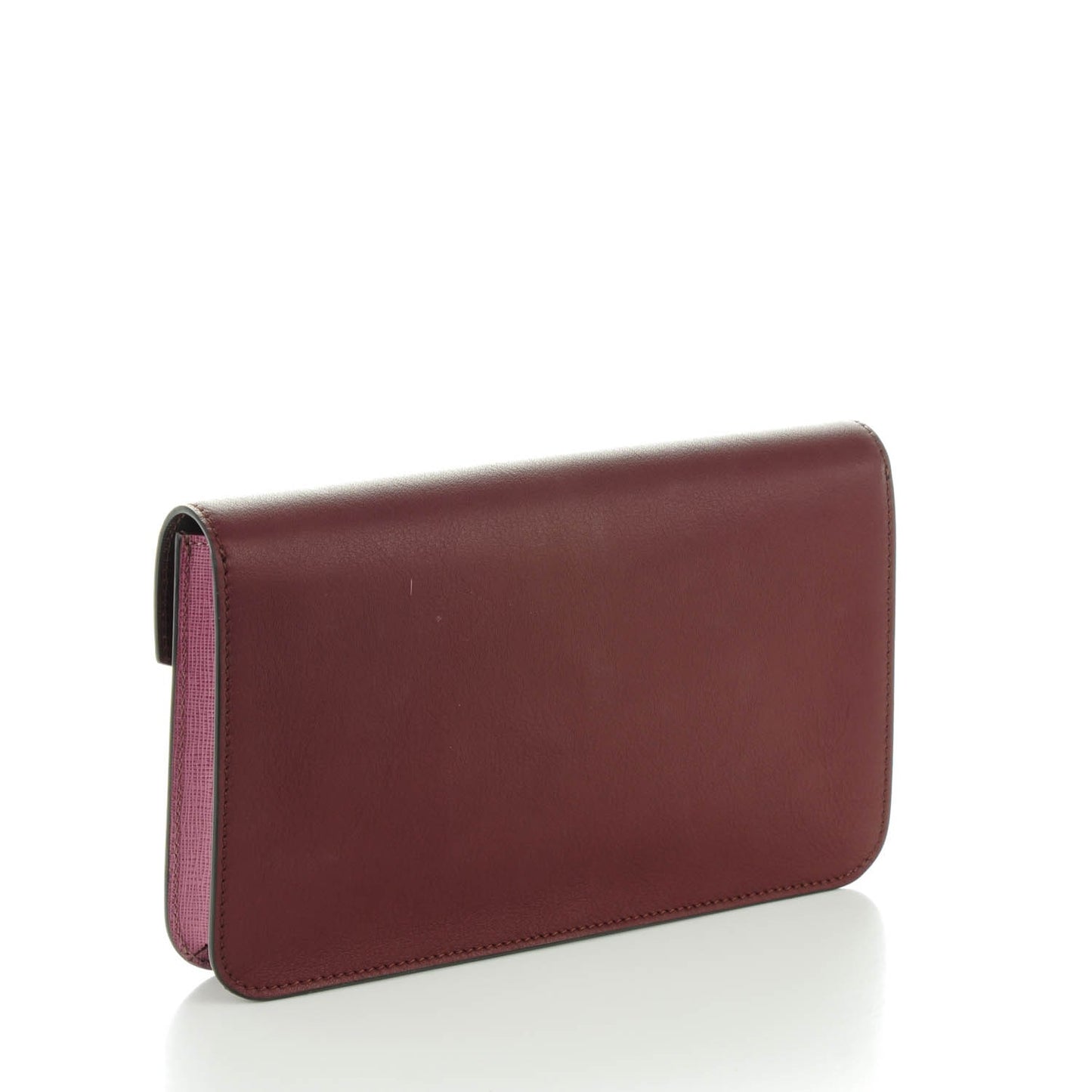 Calfskin Vitello Elite 2Jours Clutch Bordeaux