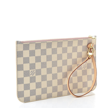 Louis Vuitton Damier Azur Neverfull MM GM Pochette Rose Ballerine 3 of 8