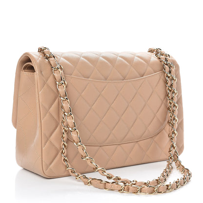 Chanel Caviar Quilted Jumbo Double Flap Beige 3 of 11
