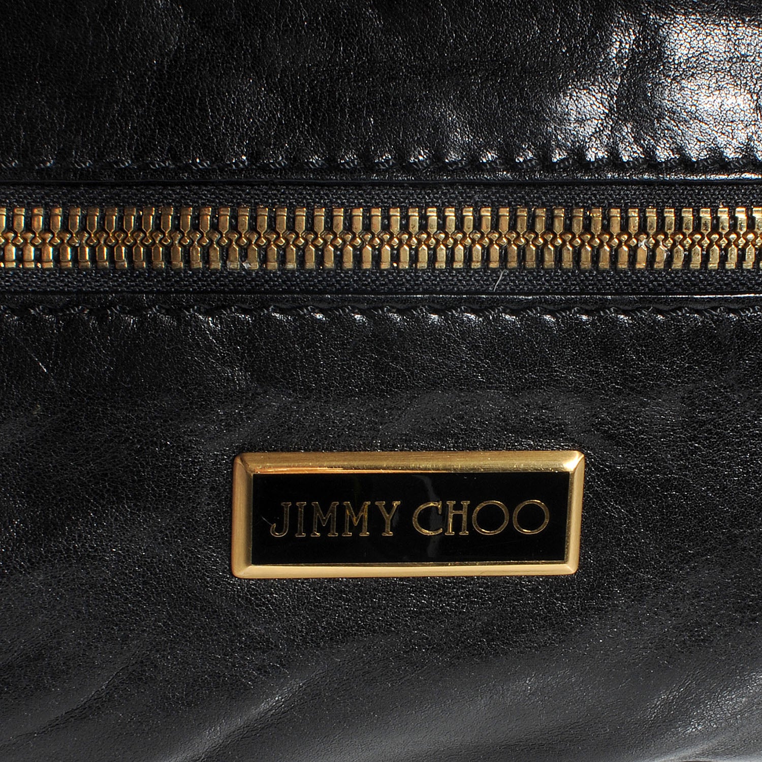 Jimmy Choo Leather Mave Foldover Clutch Black 7 of 7