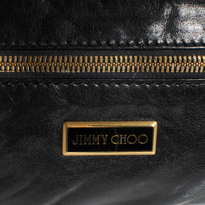 Jimmy Choo Leather Mave Foldover Clutch Black 7 of 7