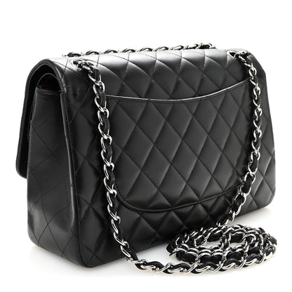 Chanel Lambskin Quilted Jumbo Double Flap Black 3 of 10