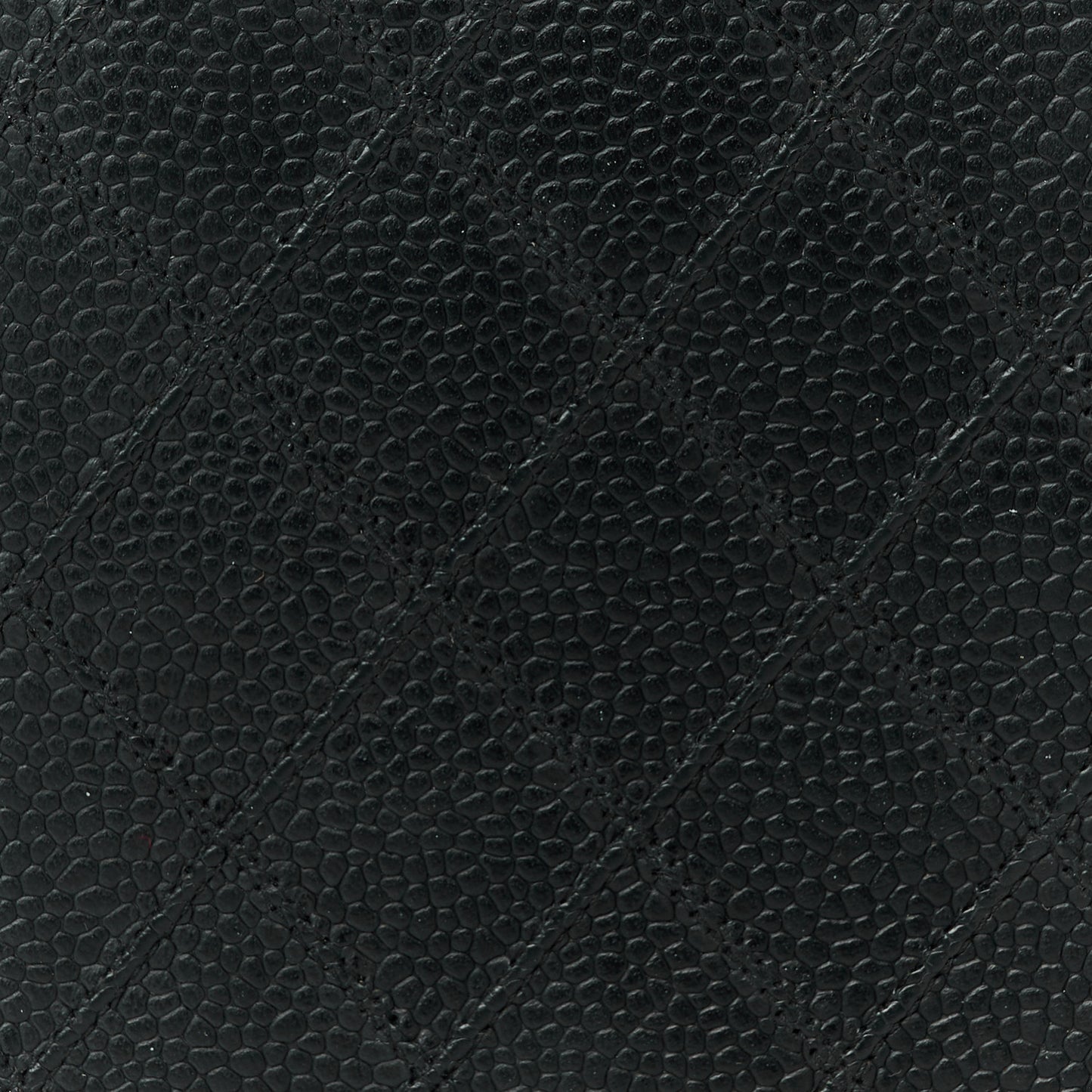 Caviar Diamond Stitched Check Book Wallet Black