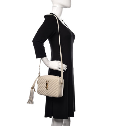 Saint Laurent Calfskin Matelasse Monogram Lou Camera Bag Crema Soft 2 of 11