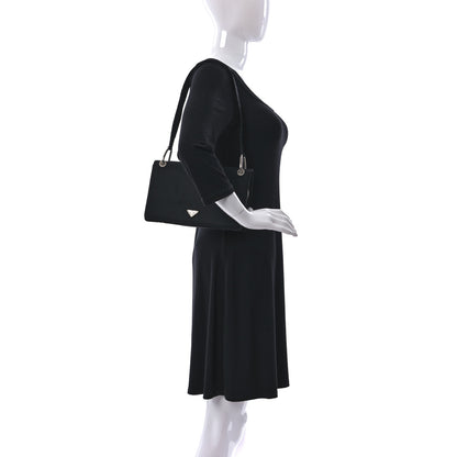 Prada Tessuto Nylon Flap Shoulder Bag Black 2 of 9