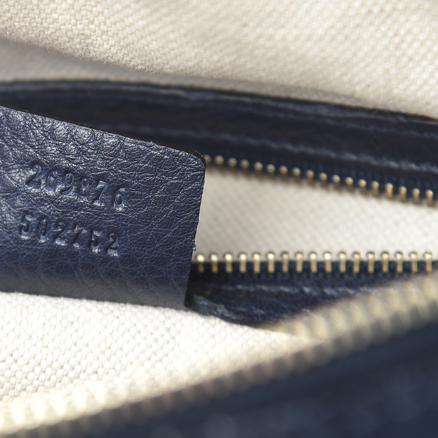Gucci Calfskin Vintage Web Small Boston Navy Blue 7 of 12