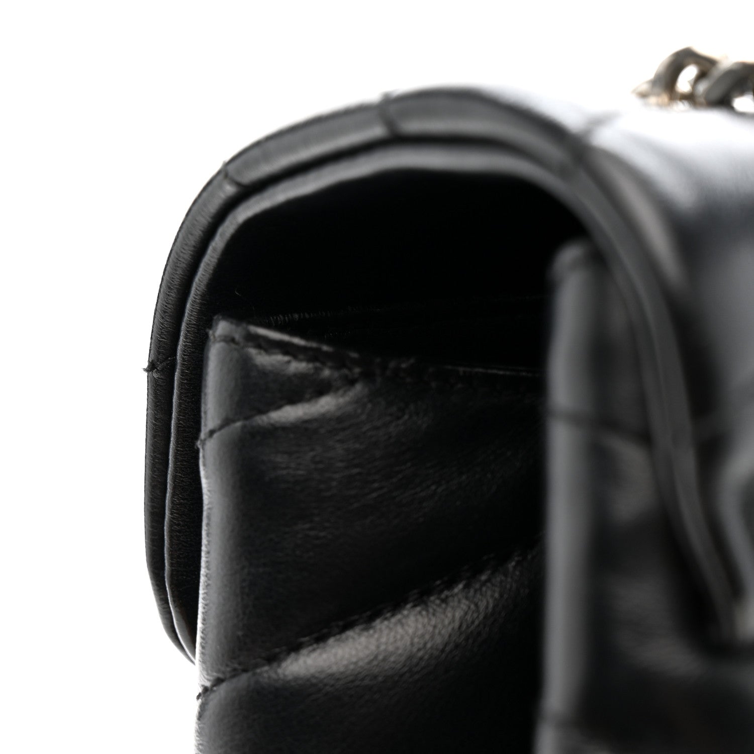 Saint Laurent Calfskin Y Quilted Monogram Medium Loulou Chain Satchel Black 14 of 17