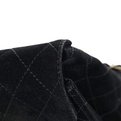 Chanel Suede Stitched Single Flap Black 15 of 16