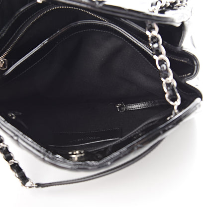 Chanel Patent Quilted Large Just Mademoiselle Bowling Bag Black 7 of 12