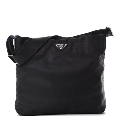 Prada Nylon Flat Messenger Bag Black 1 of 10