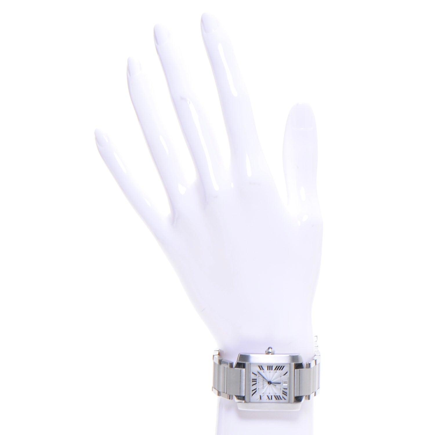 Cartier Stainless Steel 28mm Tank Francaise Automatic Watch 2 of 6