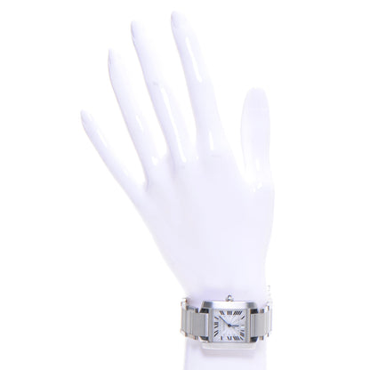 Cartier Stainless Steel 28mm Tank Francaise Automatic Watch 2 of 6