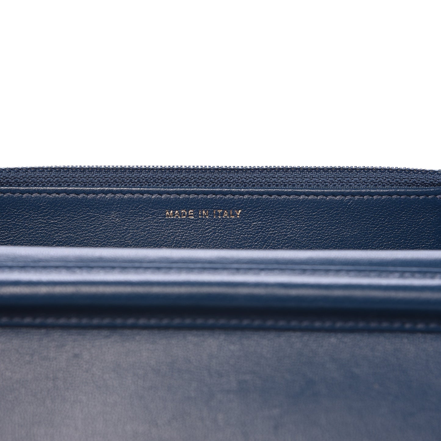 Goatskin Quilted 19 Wallet On Chain WOC Blue