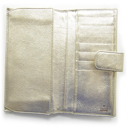 Gucci Leather Britt Continental Wallet Metallic Gold 5 of 8