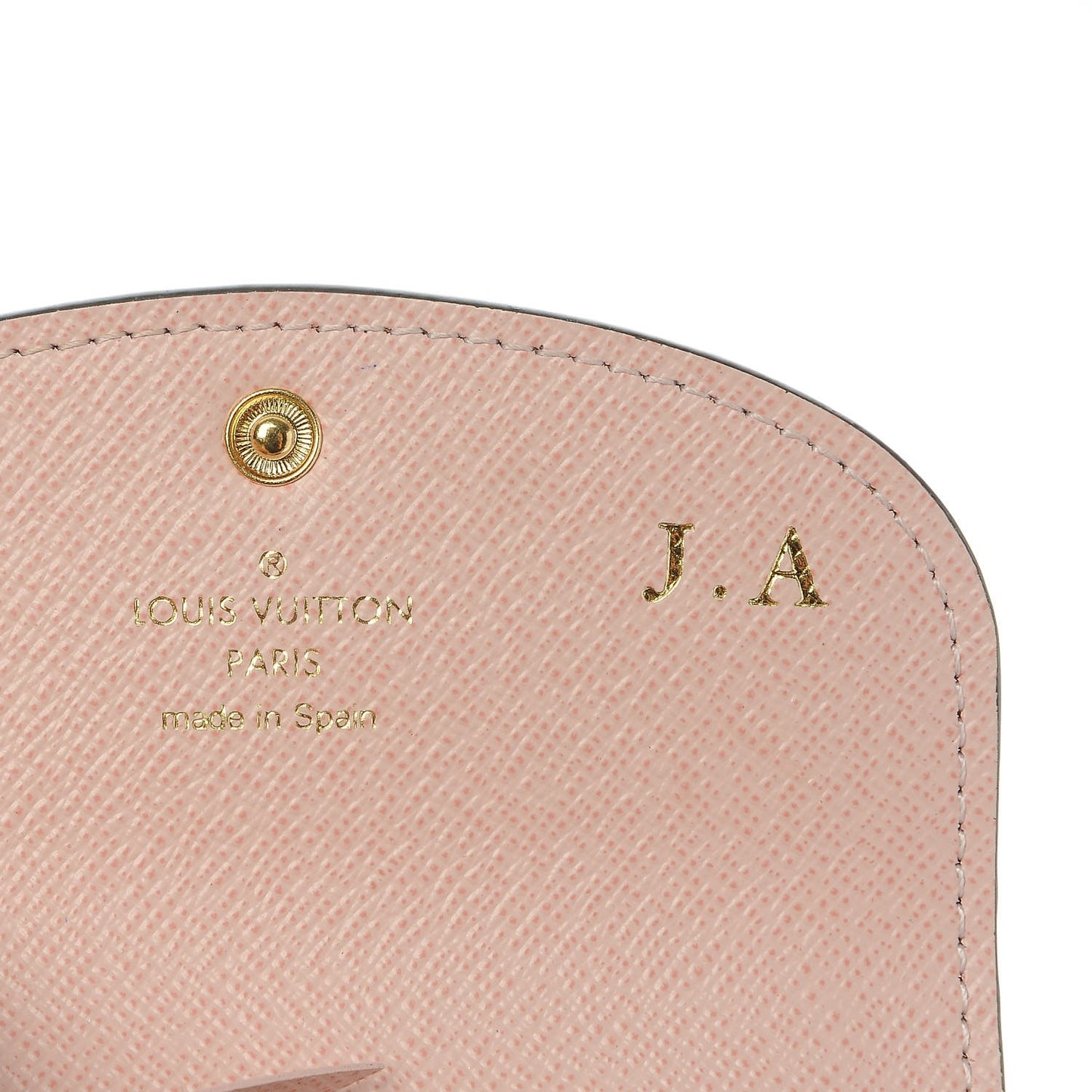 Damier Ebene Rosalie Coin Purse Rose Ballerine