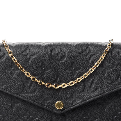 Louis Vuitton Empreinte Pochette Felicie Chain Wallet Black 12 of 13