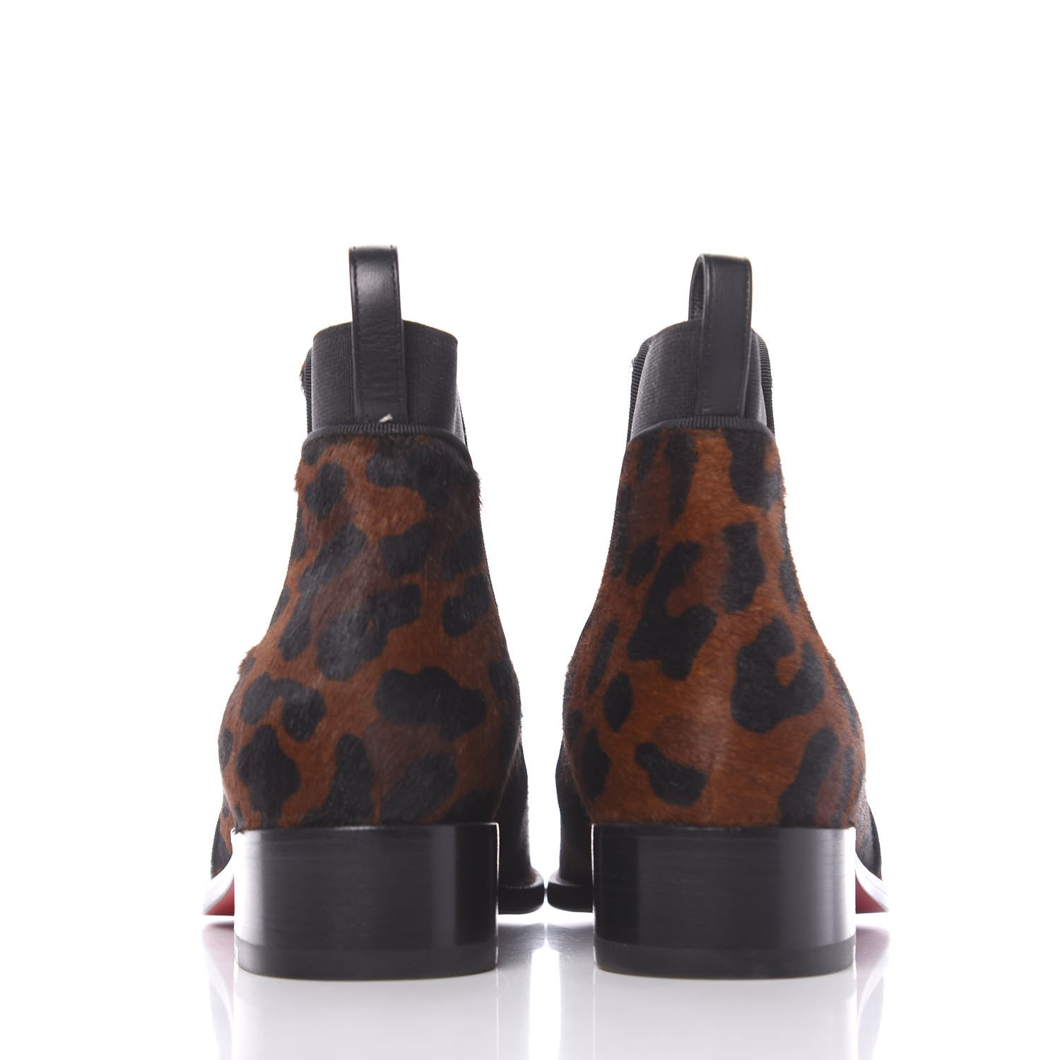 Christian Louboutin Calf Hair Leopard Print Marmada Flat Chelsea Boot 37 Roux 6 of 10