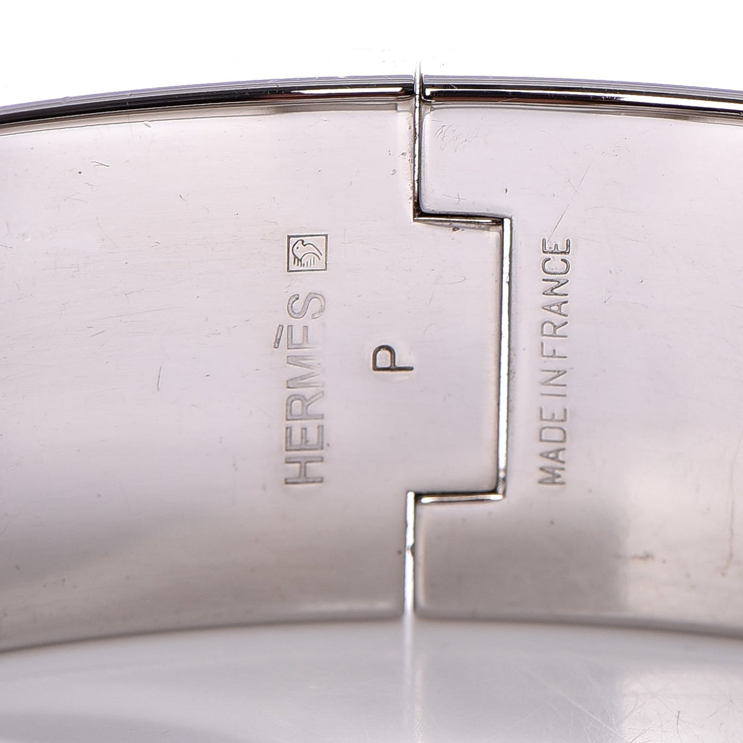 Enamel Wide Clic Clac H Bracelet PM White
