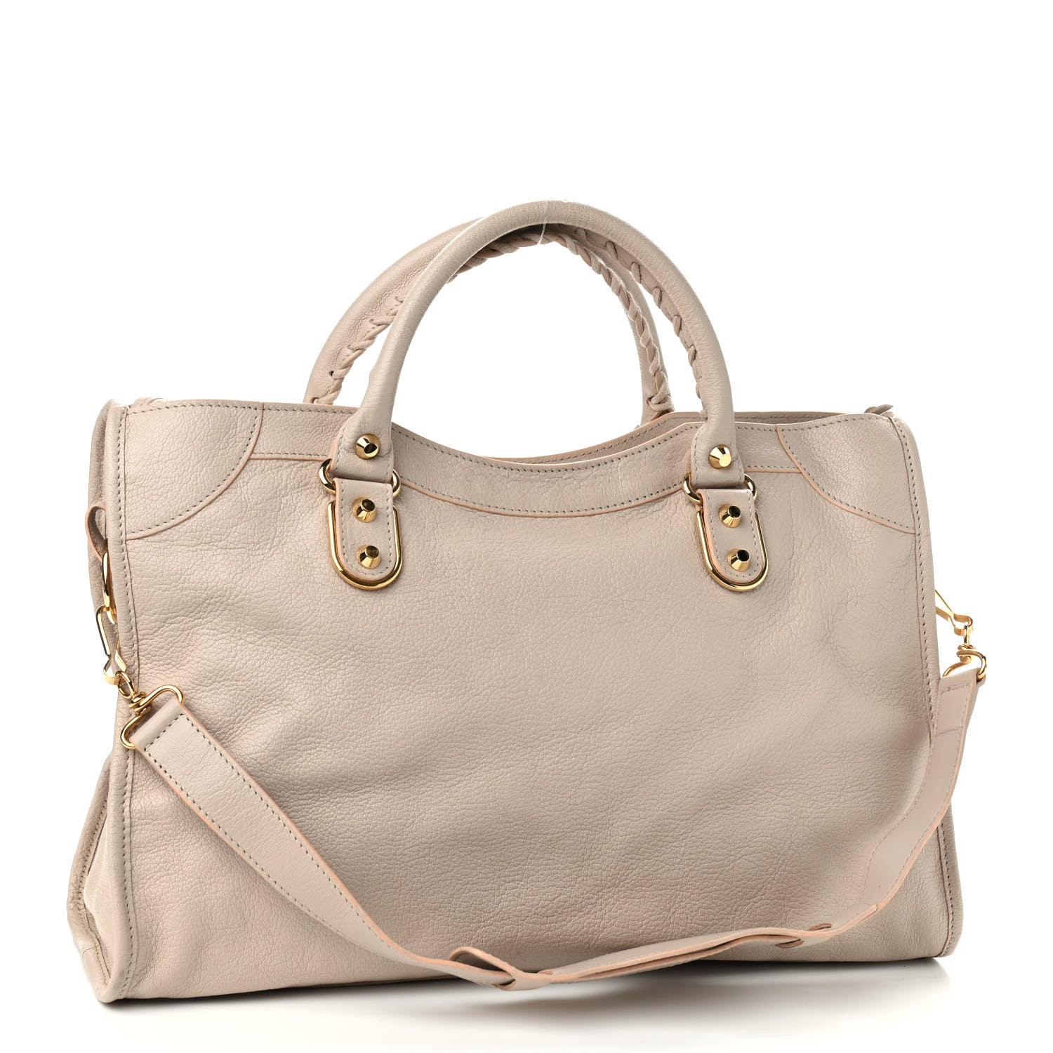 Balenciaga Chevre Gold Hardware Metallic Edge City Beige Praline 3 of 17