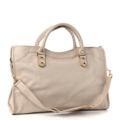 Balenciaga Chevre Gold Hardware Metallic Edge City Beige Praline 3 of 17