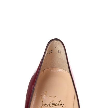Christian Louboutin Patent Ron Ron Zeppa Wedges 38 Red 9 of 12
