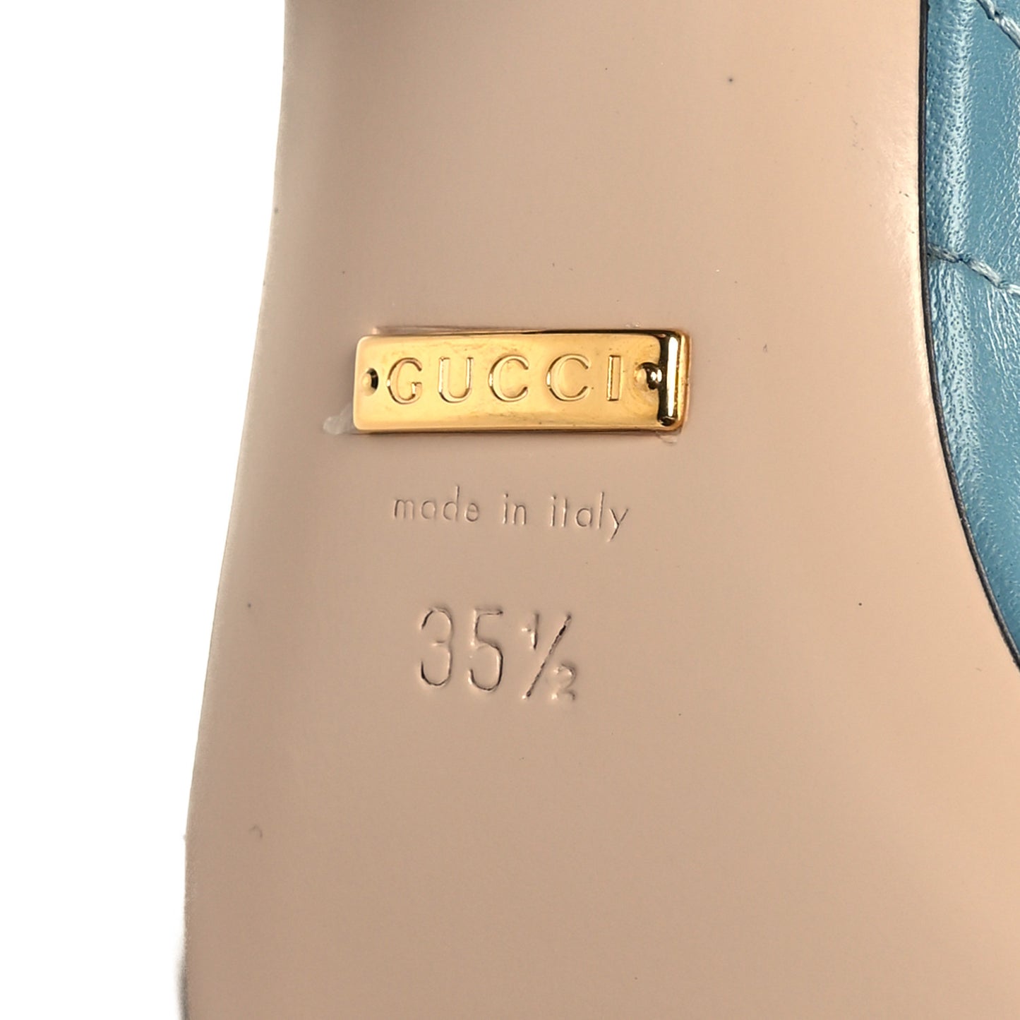 Nappa Matelasse Double G 35mm Thong Sandals 35.5 Sweet Blue
