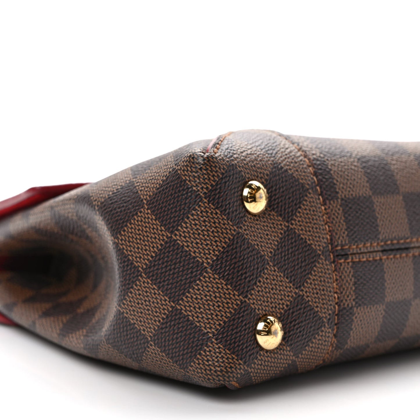 Damier Ebene Caissa Clutch Cherry