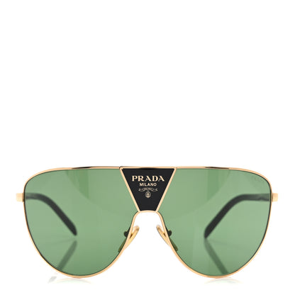 Prada Metal Shield Sunglasses SPR 69Z Gold Green 2 of 8