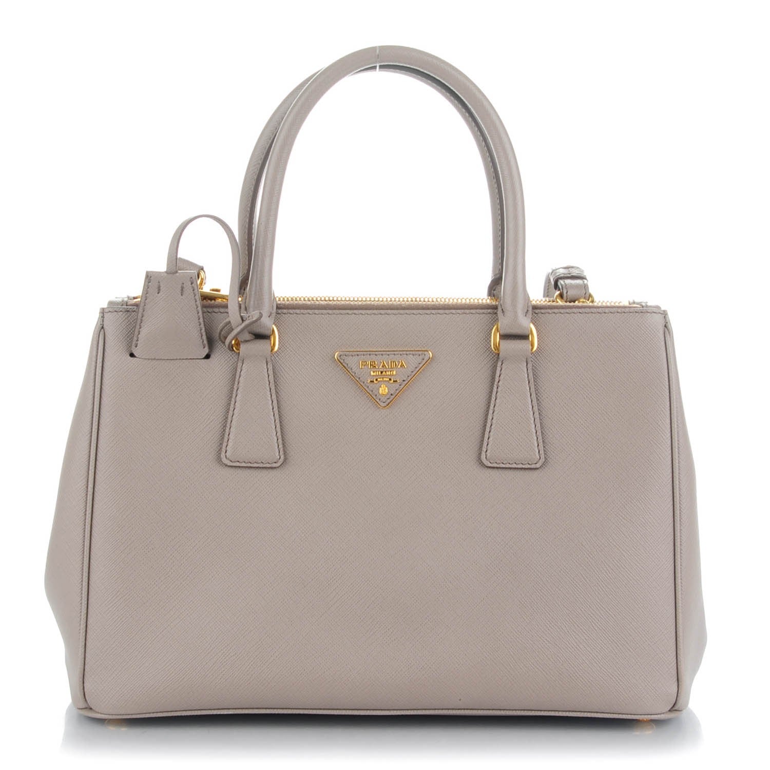 Prada Saffiano Small Galleria Double Zip Tote Argilla 1 of 8