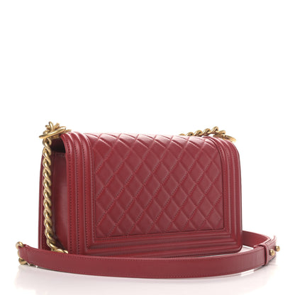 Chanel Lambskin Quilted Medium Boy Flap Red 2 of 4