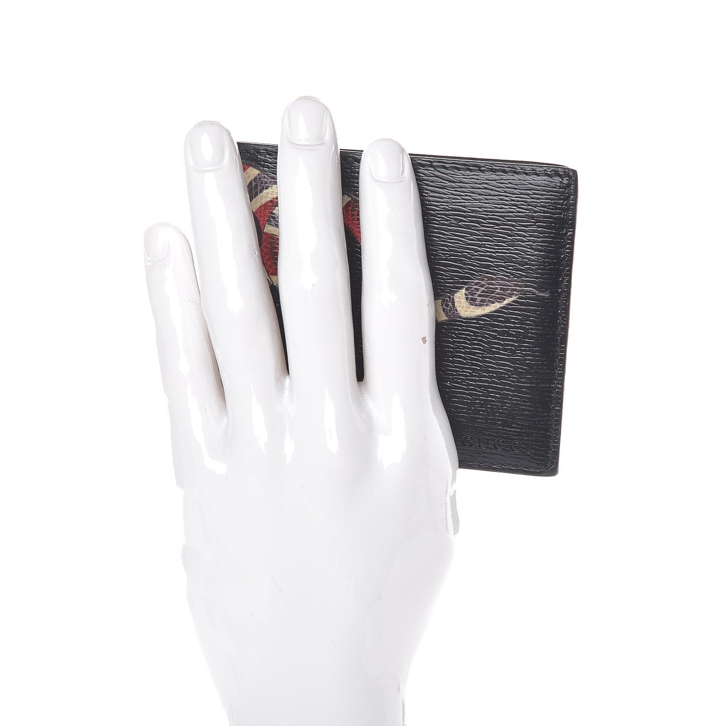Shangai Calfskin Kingsnake Bi-Fold Wallet Black