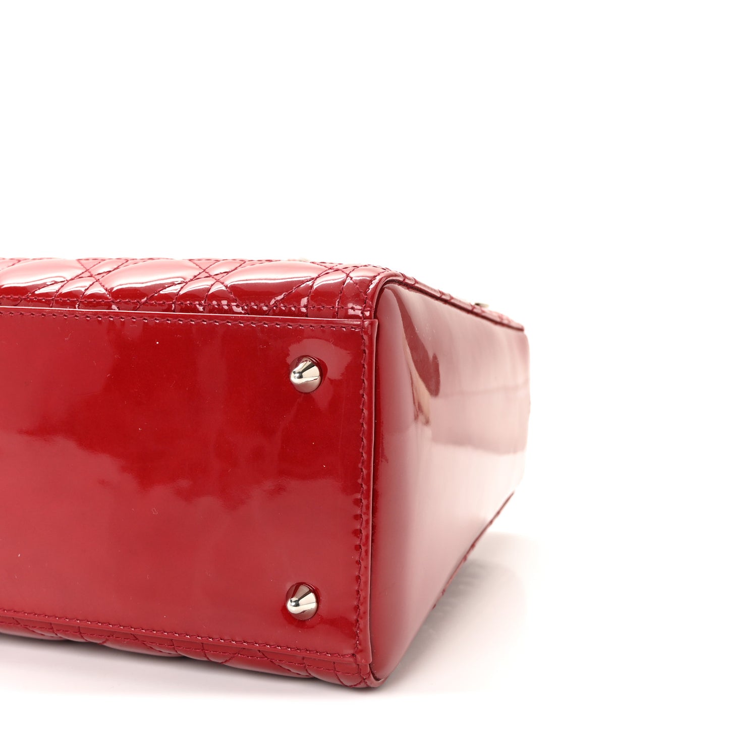 Patent Cannage Medium Lady Dior Burgundy Red