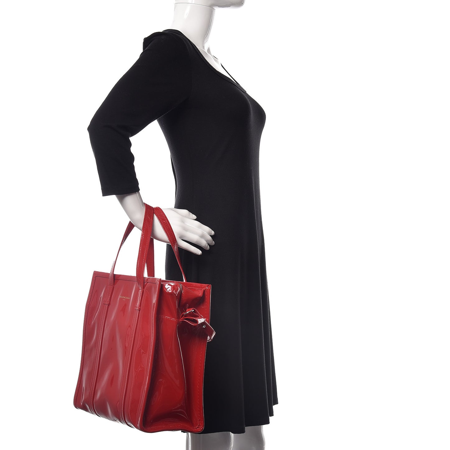 Patent S Bazar Shopper Tote Rouge Groseille