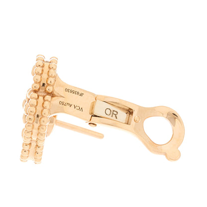 Van Cleef & Arpels 18K Rose Gold Mother of Pearl Lucky Springs Plum Blossom Earrings 4 of 4