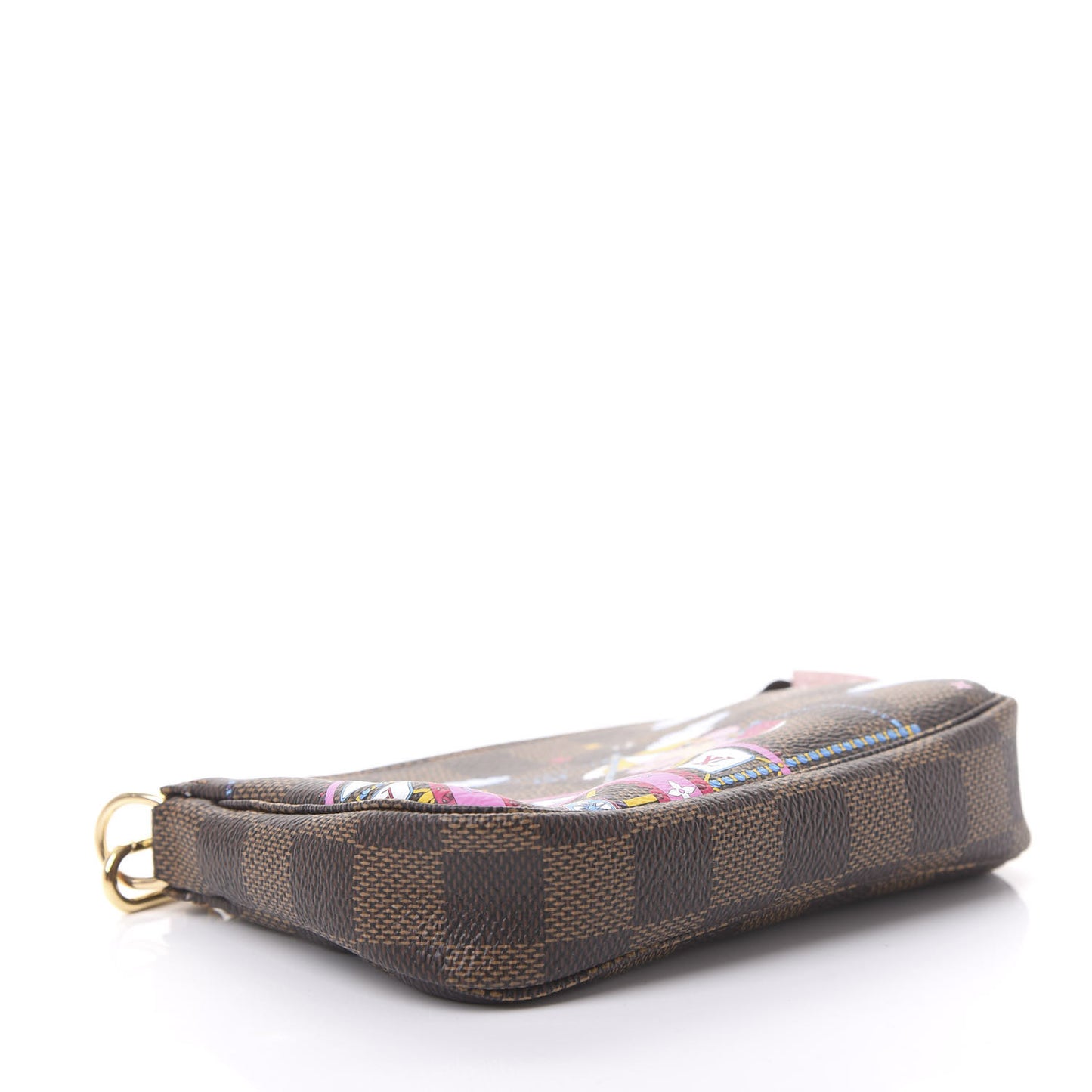 Damier Ebene 2020 Christmas Animation Big Wheel Mini Pochette Accessories Rose Ballerine