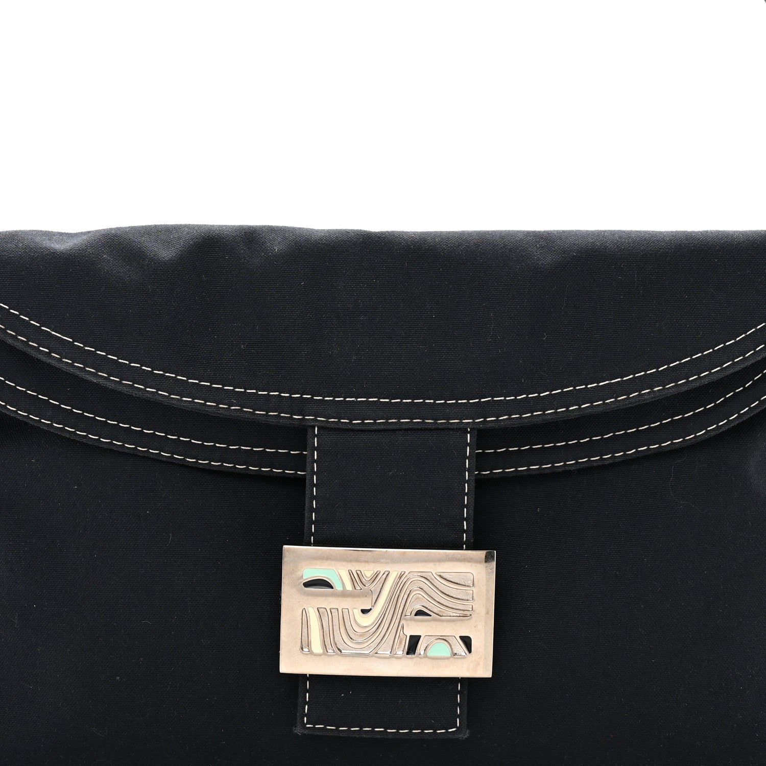 Fendi Denim Baguette Blue 7 of 19
